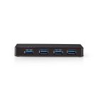 USB hub | USB-A Dugasz | 4x USB A Female | 4-Port port(s) | USB 3.2 Gen 1 | Hálózati Áramellátás / USB-áramellátású | 4x USB