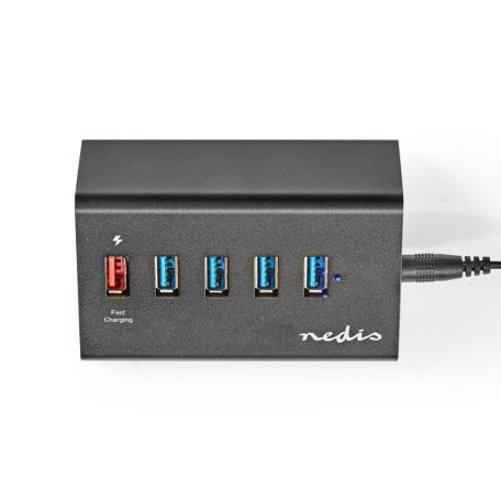USB hub | USB Micro-B Aljzat | USB-A Aljzat | 5-Port port(s) | QC3.0 / USB 3.2 Gen 1 | Hálózati Áramellátás / USB-áramellátású | 5 Gbps | 5x USB