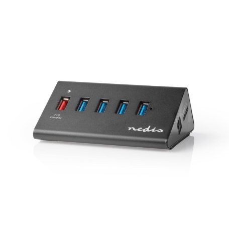 USB hub | USB Micro-B Aljzat | USB-A Aljzat | 5-Port port(s) | QC3.0 / USB 3.2 Gen 1 | Hálózati Áramellátás / USB-áramellátású | 5 Gbps | 5x USB