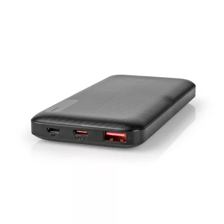 Hordozható töltő | 10000 mAh | 1.5 / 2.0 / 3.0 A | Kimenő csatlakozók száma: 2 | Kimeneti kapcsolat: 1x USB-A / 1x USB-C™ | Bemenő csatlakozók: 1x Micro USB / 1x USB-C™ | PD2.0 18W | Lítium-Polimer