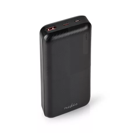 Hordozható töltő | 20000 mAh | 1.5 / 2.0 / 3.0 A | Kimenő csatlakozók száma: 2 | Kimeneti kapcsolat: 1x USB-A / 1x USB-C™ | Bemenő csatlakozók: 1x Micro USB / 1x USB-C™ | PD2.0 18W | Lítium-Polimer