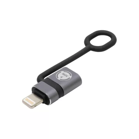 Home USBCA4 USB-C átalakító, 30W, LIGHTNING dugó, USB-C aljzat, gyorstöltés, adattovábbítás