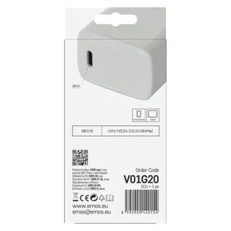 EMOS Univerzális USB töltő GaN PD 20 W max.