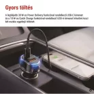 USB autós adapter PD/QC 48 W