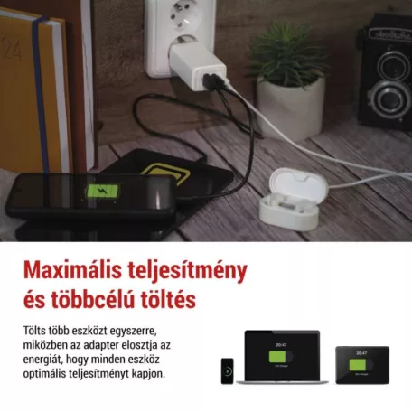 EMOS Univerzális USB töltő GaN PD 65 W max.