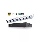 Pro Vision CCTV FULL HD komplett 8 kamerás megfigyelő rendszer Onvif AHD max 1,0MP-s kamera felbontás 8 db Kamerás Rendszer szett nvr  szett 1080p Online éjjellátó térfigyelő kamera rendszer 8-kamerás