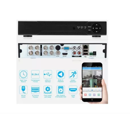 Pro Vision CCTV FULL HD komplett 8 kamerás megfigyelő rendszer Onvif AHD max 1,0MP-s kamera felbontás 8 db Kamerás Rendszer szett nvr  szett 1080p Online éjjellátó térfigyelő kamera rendszer 8-kamerás