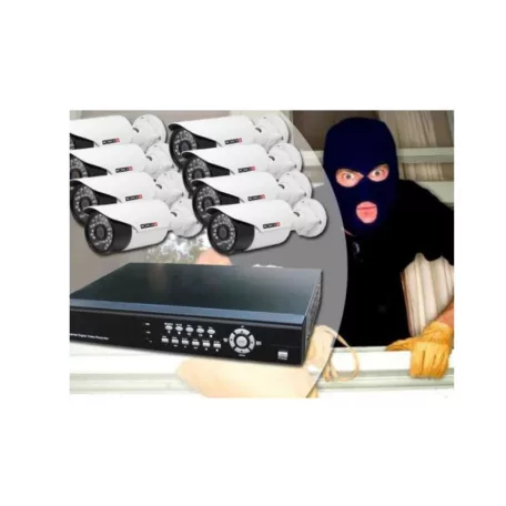 Pro Vision CCTV FULL HD komplett 8 kamerás megfigyelő rendszer Onvif AHD max 1,0MP-s kamera felbontás 8 db Kamerás Rendszer szett nvr  szett 1080p Online éjjellátó térfigyelő kamera rendszer 8-kamerás