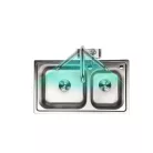 BEWELLO  alsó Csatlakozós, Vízmelegítő Csaptelep, LCD Kijelzővel , Ezüst mosogató csaptelep átfolyós 3000w alsó csatlakozó átfolyós vízmelegítő