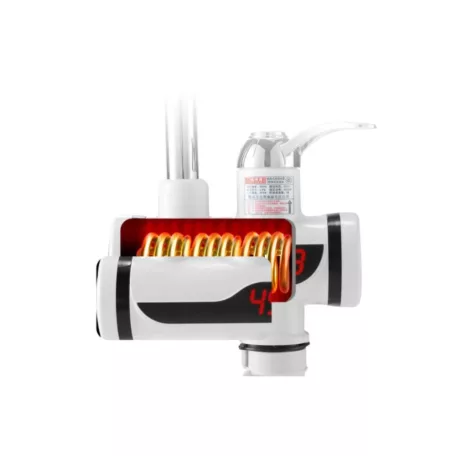 BEWELLO  alsó Csatlakozós, Vízmelegítő Csaptelep, LCD Kijelzővel , Ezüst mosogató csaptelep átfolyós 3000w alsó csatlakozó átfolyós vízmelegítő