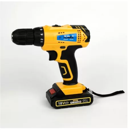 Flinke akkus fúró, csavarozó 18V 58 részes fúrógép kofferban (FK-8002) 2db akkumulátorral, töltővel és 58db kiegészítővel