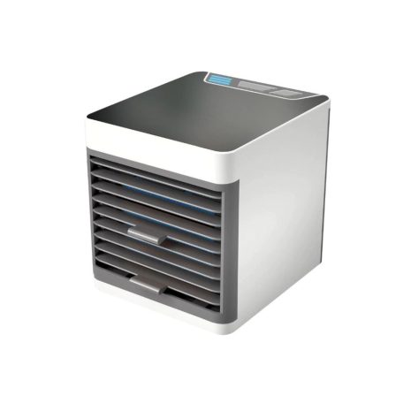 TTK GERMANY Artic Air Mini hordozható léghűtő, ARCTIC AIR COOLER TTK-AC/DC 5V-240V , 3 funkció (hűtés, párásítás, levegőtisztítás), 7 színes LED-es fény, USB-tápellátás, fehér