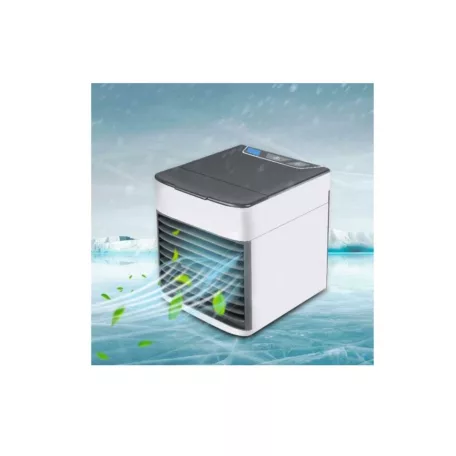 TTK GERMANY Artic Air Mini hordozható léghűtő, ARCTIC AIR COOLER TTK-AC/DC 5V-240V , 3 funkció (hűtés, párásítás, levegőtisztítás), 7 színes LED-es fény, USB-tápellátás, fehér
