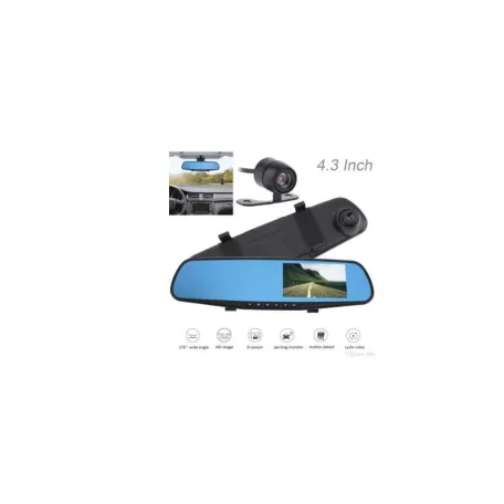 CARGUARD Visszapillantó tükörbe épített tolatókamera 2 kamerás menrögzítő és Tolatókamera FULL HD 1280x720 Autós visszapillantó tükörbe épített esemény rögzítő kamera