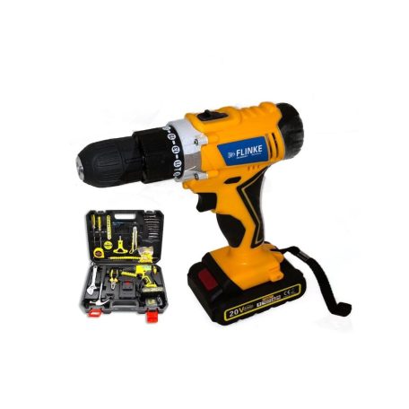 Flinke Power-x 88 részes csavarozógép erősített kivitel 20V Akkumulátoros Csavarozó Gép 2db Akkumulátorral ( fk-8088 ) böröndell és szerszámokkal