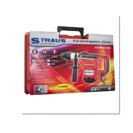 STRAUS Big Hammer fúrókalapács 1100W SDS PLUS ST/RH32-403 SDS tokmány véső és fúró funkció bontókalapács VAR7316