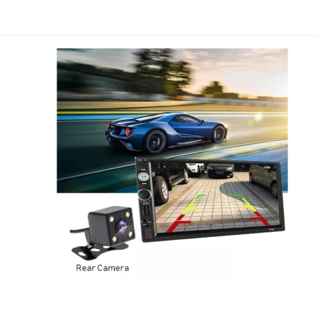 CARLINE 2DIN autórádió multimédiás Fejegység, 2xDIN, 7 LCD, RDS, BT, " tükrözés funkció multimédia lejátszó távirányító, fix 7,0"-os érintőképernyős LCD