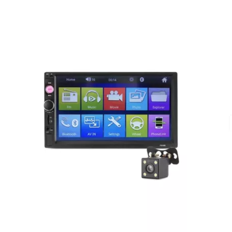 CARLINE 2DIN autórádió multimédiás Fejegység tolatókamerával , 2xDIN, 7 LCD, RDS, BT, " tükrözés funkció multimédia lejátszó távirányító, fix 7,0"-os érintőképernyős LCD