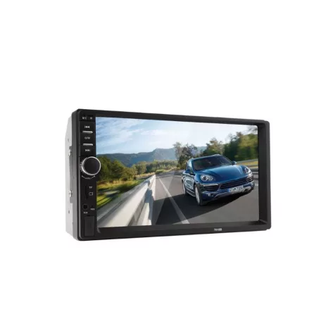 CARLINE 2DIN autórádió multimédiás Fejegység tolatókamerával , 2xDIN, 7 LCD, RDS, BT, " tükrözés funkció multimédia lejátszó távirányító, fix 7,0"-os érintőképernyős LCD