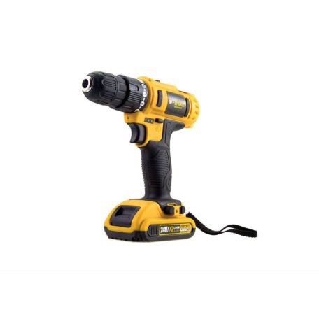 Flinke akkus fúró ütvefúró, csavarozó 24V 78 részes fúrógép kofferban (FK-8013) 2db akkumulátorral, töltővel és 78db kiegészítővel szerszámokkal