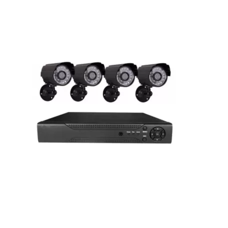 Pro vison CCTV megfigyelő rendszer, 4 kamerás szett vevőegységgel Online megfigyelőközpont 4 kamerával