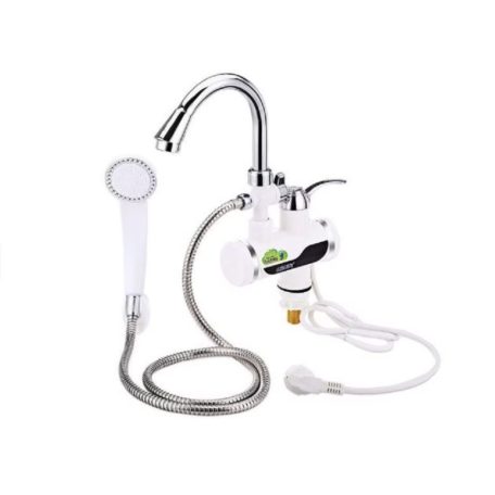 BEWELLO Alsó Csatlakozós, Vízmelegítő Zuhanyfejes Csaptelep, LCD Kijelzővel , fürdőszobai kádra szerelhető csaptelep átfolyós alsó csatlakozó átfolyós vízmelegítő 3000w