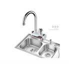 BEWELLO Alsó Csatlakozós, Vízmelegítő Zuhanyfejes Csaptelep, LCD Kijelzővel , fürdőszobai kádra szerelhető csaptelep átfolyós alsó csatlakozó átfolyós vízmelegítő 3000w