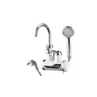 BEWELLO Fali Csatlakozós, zuhanyfejes Vízmelegítő Csaptelep, LCD Kijelzővel , Ezüst oldalfalra szerelhető zuhanyos csaptelep átfolyós 3000w oldalfali átfolyós vízmelegítő hátsó kiállású