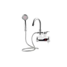 BEWELLO Fali Csatlakozós, zuhanyfejes Vízmelegítő Csaptelep, LCD Kijelzővel , Ezüst oldalfalra szerelhető zuhanyos csaptelep átfolyós 3000w oldalfali átfolyós vízmelegítő hátsó kiállású