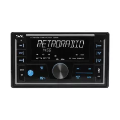   SAL VB5500 SMART autórádió, 4x50W, 2xDIN, FM RDS, USB-microSD, MP3 lejátszó, dupla USB aljzat, telefontöltő, kiválasztható RGB gomb világítás, telefonról is vezérelhető okos autórádió