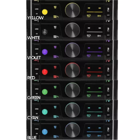 SAL VB5500 SMART autórádió, 4x50W, 2xDIN, FM RDS, USB-microSD, MP3 lejátszó, dupla USB aljzat, telefontöltő, kiválasztható RGB gomb világítás, telefonról is vezérelhető okos autórádió