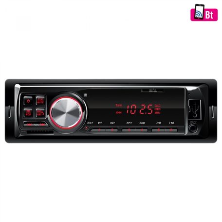 SAL VBT 1100 Bluetooth autóhifi fejegység, AUX, USB, SD, autórádió és mp3 lejátszó, BT-FM-USB-SD-AUX, piros LED kijelző