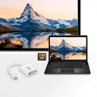 Mini DisplayPort Kábel Mini DisplayPort Dugó - DVI-I 24+5p Aljzat 0.15 m Fehér
