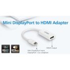 Mini DisplayPort Kábel Mini DisplayPort Dugó - HDMI Csatlakozó 0.15 m Fehér