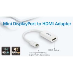   Mini DisplayPort Kábel Mini DisplayPort Dugó - HDMI Csatlakozó 0.15 m Fehér