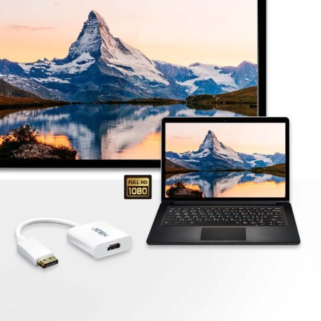 DisplayPort Kábel DisplayPort Dugó - HDMI Aljzat 0.15 m Fehér