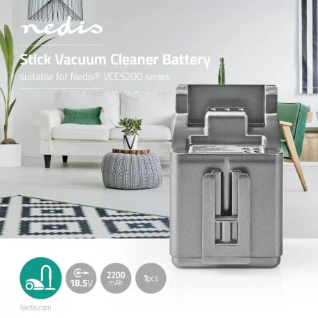 Porszívó akkumulátor | Alkalmas: Nedis® VCCS200 Series | Li-Ion | 18.5 V DC | 2200 mAh | 40.7 Wh