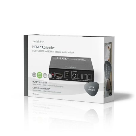 HDMI ™ Converter | SCART Aljzat | HDMI™ Kimenet / 1x 3.5 mm Audió Ki / 1x Digital Audió | 1 irányú | 1080p | 1.65 Gbps | Alumínium | Antracit