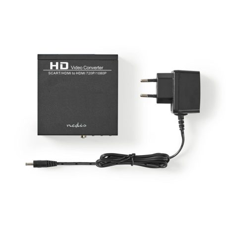 HDMI ™ Converter | SCART Aljzat | HDMI™ Kimenet / 1x 3.5 mm Audió Ki / 1x Digital Audió | 1 irányú | 1080p | 1.65 Gbps | Alumínium | Antracit