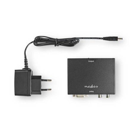 HDMI ™ Converter | VGA Female / 2x RCA Aljzat | HDMI™ Kimenet | 1 irányú | 1080p | 1.65 Gbps | Alumínium | Antracit