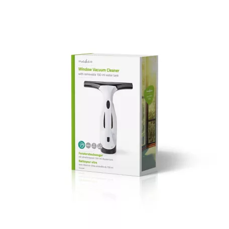 Vezeték Nélküli Ablakporszívó | 20 W | Piszkos víz tartály térfogat: 150 ml | Eltávolítható szennyvíz tartály | Fehér / Fekete