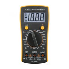   Home VC 830L digitális multiméter, egyenfeszültség, váltófeszültség, egyenáram, ellenállás mérése, mért érték rögzítés