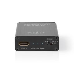   HDMI ™ Extractor | HDMI™ Bemenet | HDMI™ Kimenet / TosLink Aljzat / 1x 3.5 mm | Maximális felbontás: 4K@60Hz | 18 Gbps | Fém | Antracit | Ajándék Dobozban