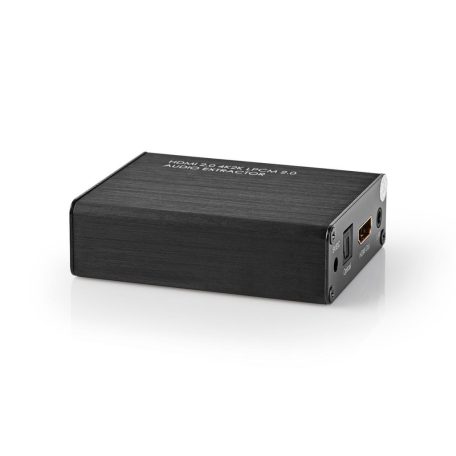HDMI ™ Extractor | HDMI™ Bemenet | HDMI™ Kimenet / TosLink Aljzat / 1x 3.5 mm | Maximális felbontás: 4K@60Hz | 18 Gbps | Fém | Antracit | Ajándék Dobozban
