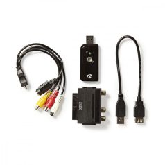   NEDIS videó digitalizáló video Grabber | USB 2.0 | 480p | A / V kábel / Scart / Szoftver / USB Hosszabbító Kábel analógból digitalis jel készítő