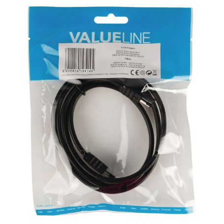 SATA 3 Gb / s Kábel External ESATA Dugó - ESATA Dugó 1.00 m Fekete