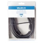 Koax Kábel 100 dB Koax Dugó - Koax Aljzat 10.0 m Fekete