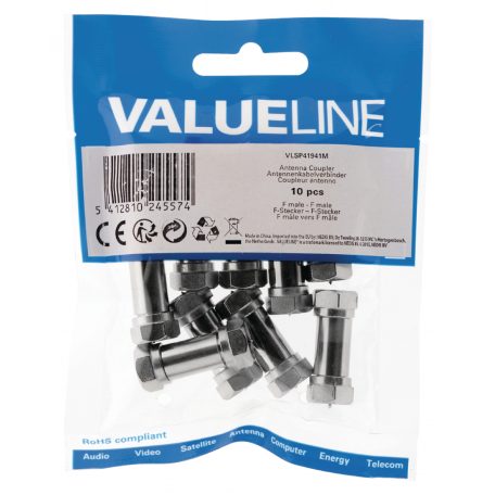 Koaxiális Adapter F F Dugasz - F Dugasz Bronz