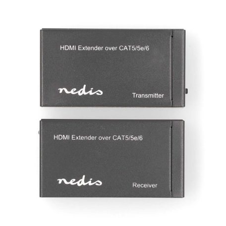 HDMI ™ Hosszabbító | Cat6-on keresztül | 60.0 m-ig | 1080p | 1.65 Gbps | Fém | Antracit