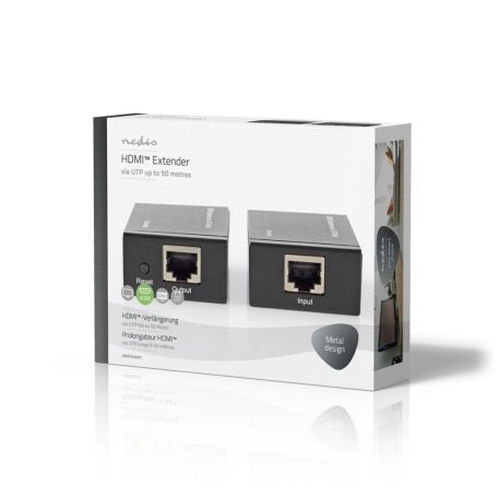 HDMI ™ Hosszabbító | Cat6-on keresztül | 60.0 m-ig | 1080p | 1.65 Gbps | Fém | Antracit